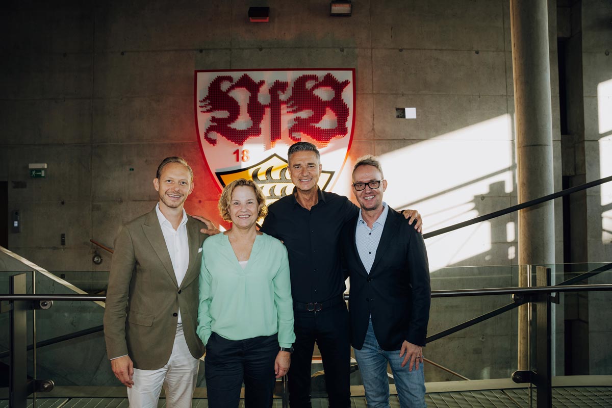 Ein VfB Wappen als ein Symbol einer einzigartigen Partnerschaft